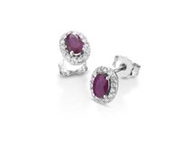 Boucles d'oreilles PG Gioielli Femme Royal in Or blanc Rubino ORROYALR/4